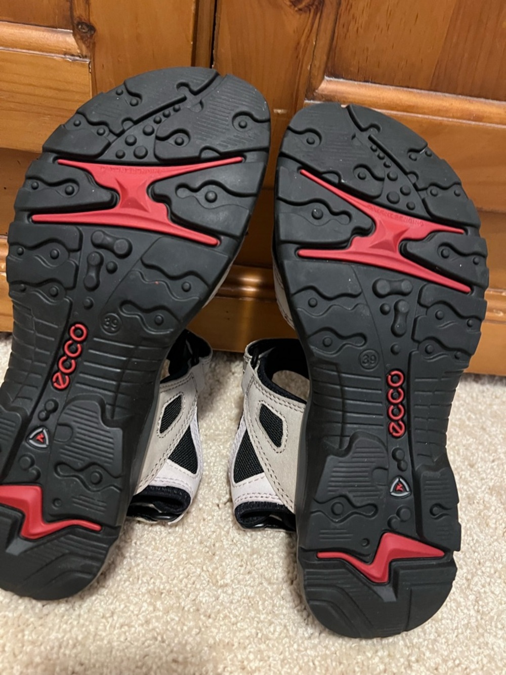 ECCO Offroad Nubuck sport sandals beige size 39 us 8.5 women’s EUC - Picture 7 of 8